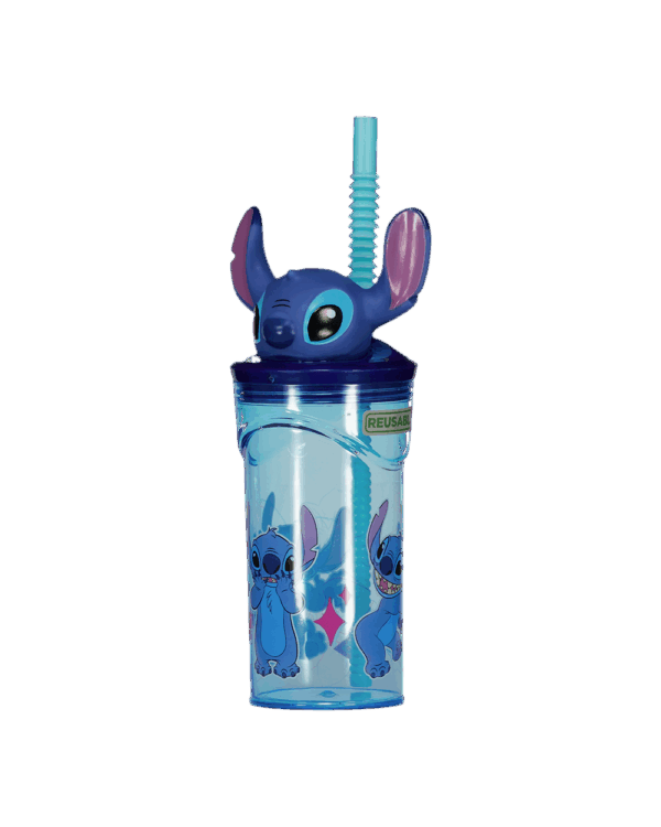 Drinkbeker met rietje - Blauw